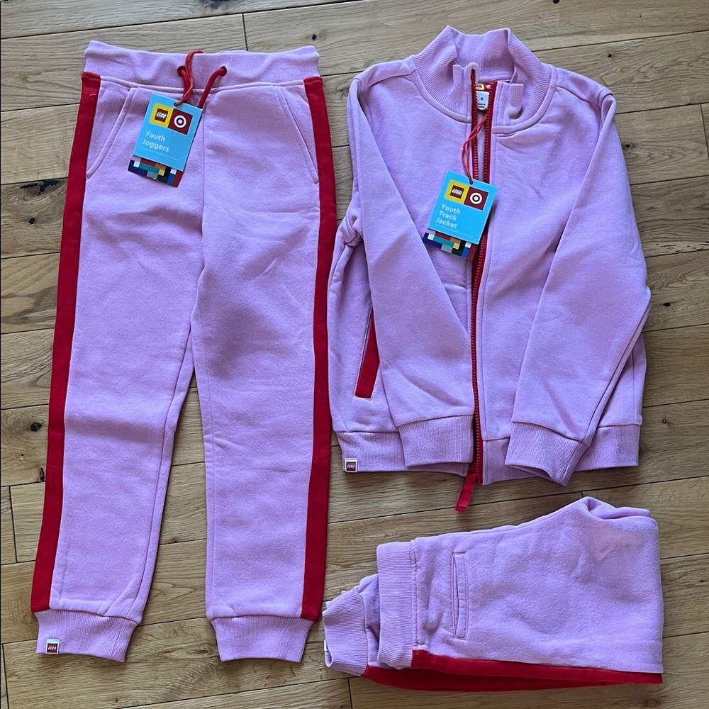 NWT Lego Pink and Red Tracksuit Set